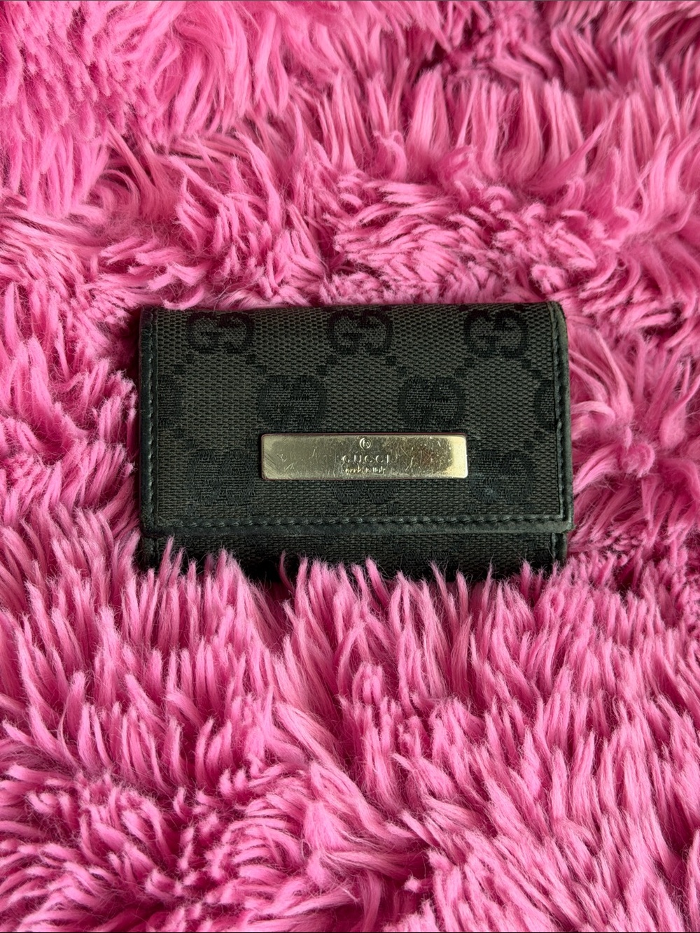 Gucci Black Monogram Canvas Key holder